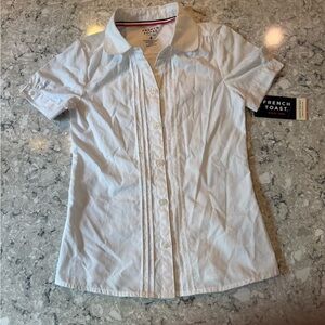 French Toast School Uniform Girls 8 10 White Collared Shirt